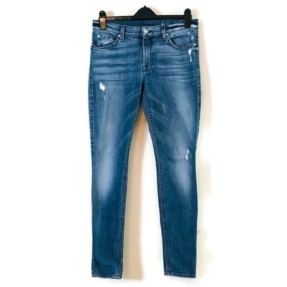 7 For All Mankind Denim - 7Fam 7 For All Mankind Distressed Skinny Jeans Women’s size 30 10 medium